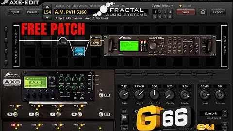 AxeFx2/AX8 - FREE PATCH A.M. PVH 6160 (FW Q 9.03)