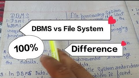 DBMS vs File Processing System difference / Database Management System ✍️🖋️✍️✍️
