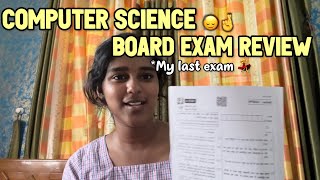 Computer Science Board Exam Review 🙂‍↕️🤞| CBSE | Class 12 | Malayalam | My Unscripted Diaries 💌