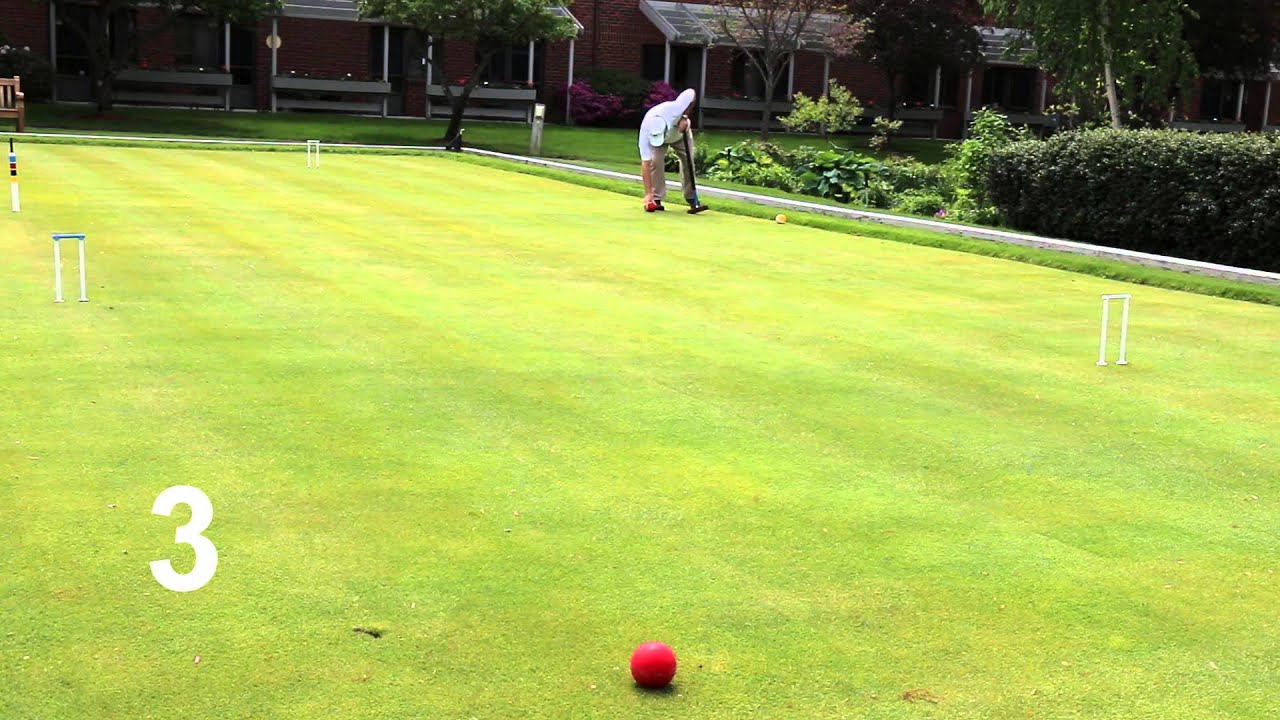 Croquet Four consecutive 13 to 14 yard roquet attempts using casting YouTube