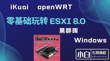 ESXI All in one | ESXI8.0安装iKuai+openwrt双软路由、黑群晖（新装及重新启用原有硬盘中数据）、Windows虚拟机保姆级教程v