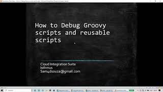 How to Debug Groovy script and examples to start