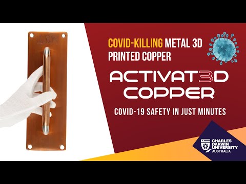 SPEE3D and CDU - Lab tests show contact with ACTIVAT3D copper rapidly kills SARS CoV 2