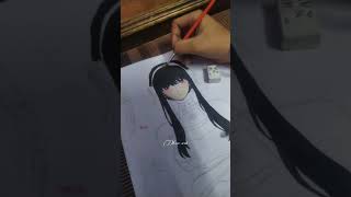 Yor Forger Watercolor Art 🌹 | Elegant Anime Drawing Timelapse #ytshorts #shorts