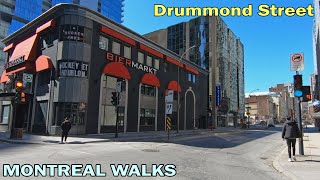 Downtown Montreal Spring Walk - Drummond Street - City Walking Tour 2021 Downtown Montreal Spring Walk - Drummond Street - City Walking Tour 2021