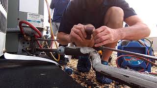 Replacing Rusted Out Liquid Line Drier. Ultimate Air Sarasota, FL. Brazing 3/8 Driers.