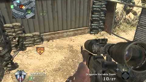 CoD Black Ops- dragunov variable scope montage