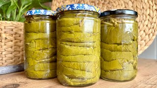 My grandmother's century old recipe! keep grape leaves like this