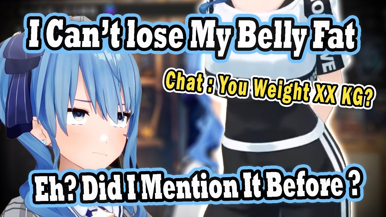 Suisei Talks About her Belly Fat & Dieting and Gets Surprised By Chat Knows Her Bodyweight !