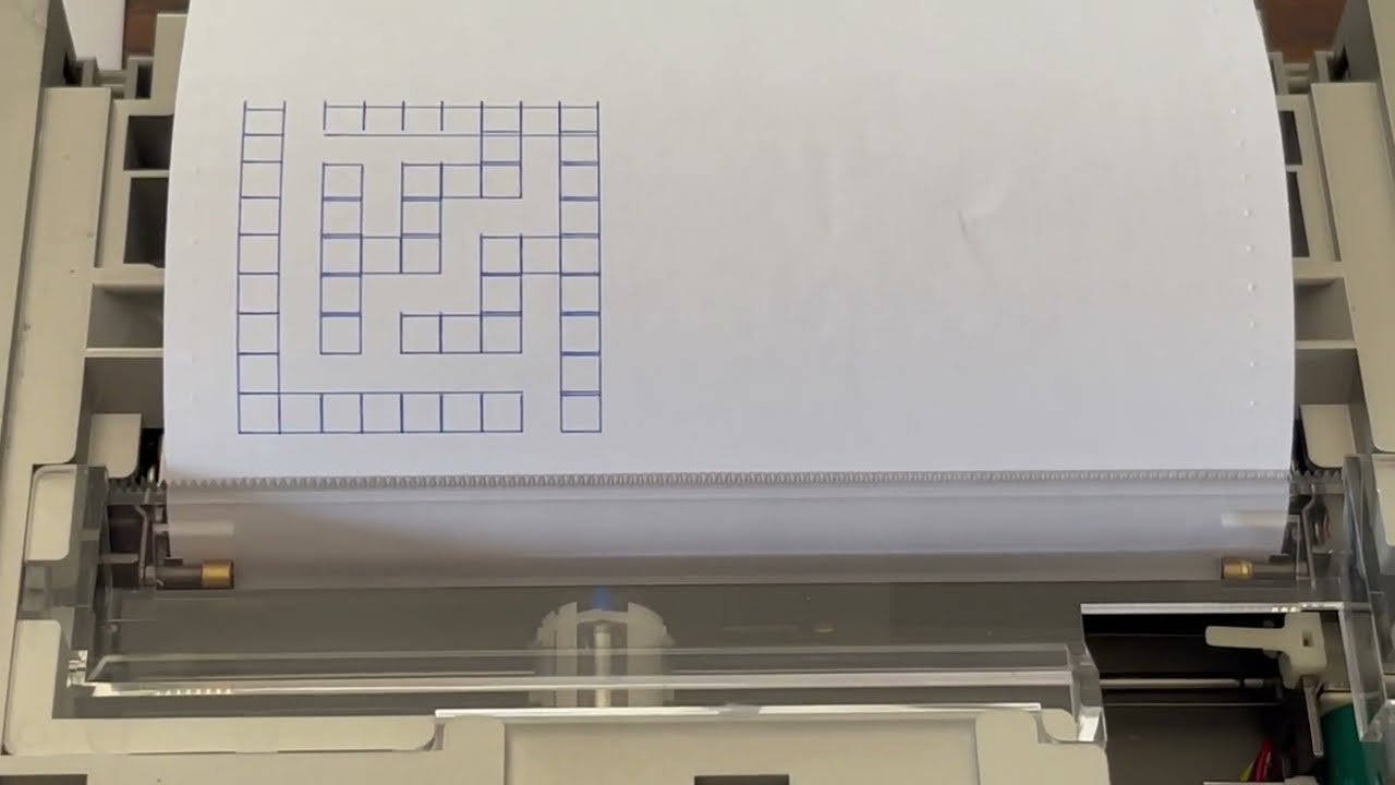 Casio PB-770 Pocket Computer with FA-10 Printing a Maze