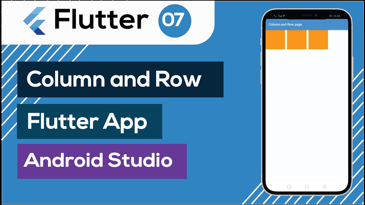 07. Column and Row in Flutter App | Flutter Tutorial Bangla - YouTube
