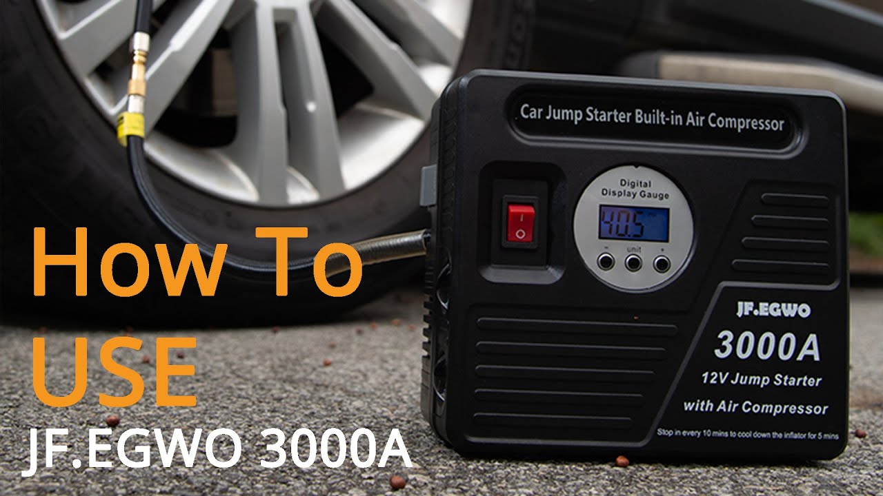 JFEGWO 3000A 6000A Professional Car Jump Starter Powerful Compressor  24000mAh 12V Car Battery Starter Booster Starting Device