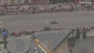 Police chase vehicle that broke through Chiefs parade barrier