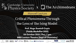 Professor Hugo Duminil-Copin – Critical Phenomena Through the Lens of the Ising Model