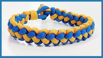 Paracord Bracelet: 2 Color "Zipper Sinnet" Bracelet Design Without Buckle