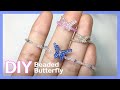 DIY) 비즈로 나비 만들기🦋 l Beaded butterfly tutorial