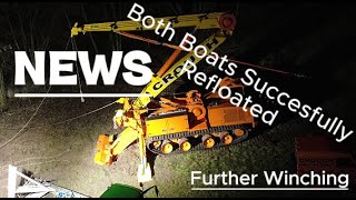 Canal Breach  **BOATS REFLOATED!**  Latest news!