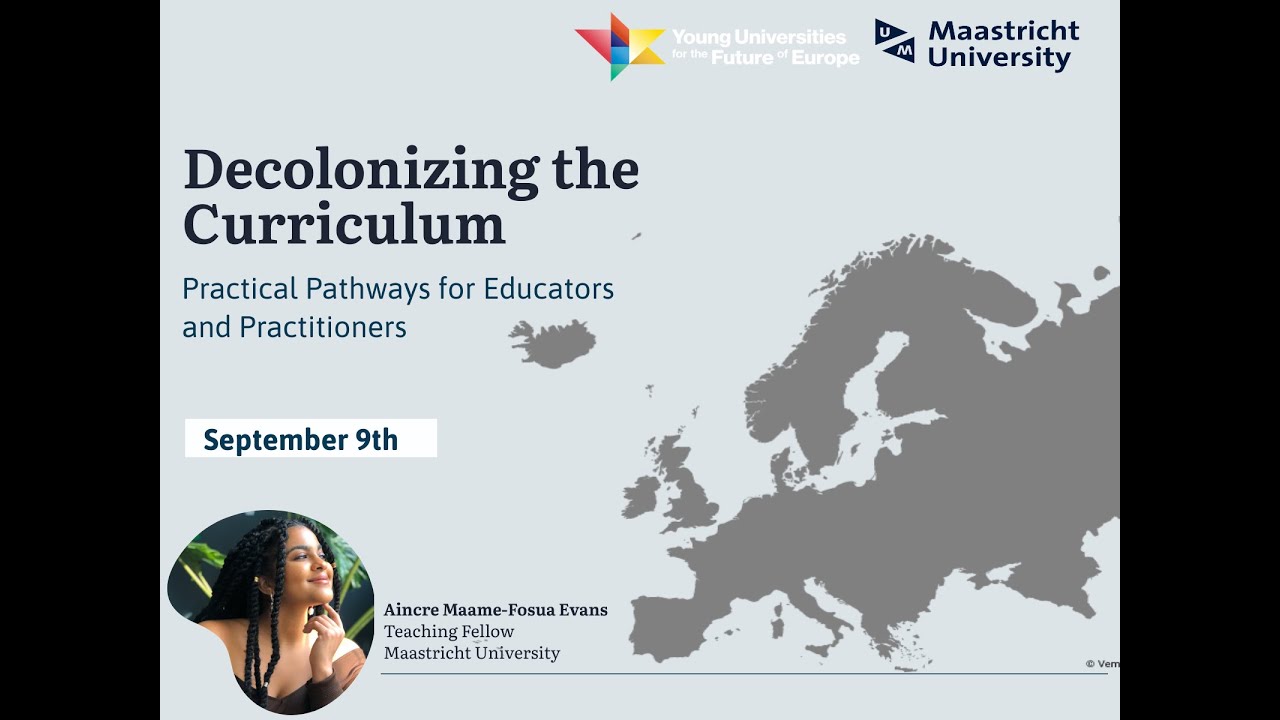 Webinar: Decolonizing the Curriculum with Aincre Evans | 9 sept 2020