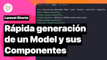 Rápida generación de un Model, Seeder, Factory, Migration y Controller — Laravel Shorts