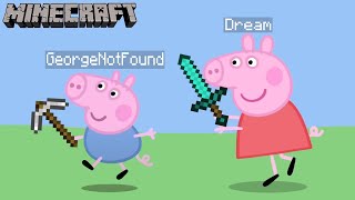 Minecraft Manhunt But It&#39;s Peppa Pig
