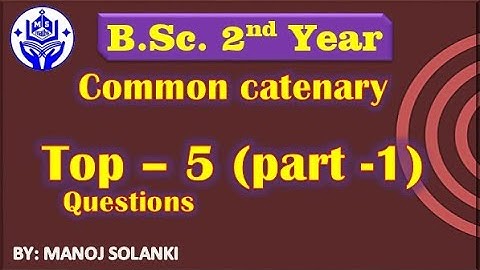 Top 5 Question for statics || PART - 1 || Important Question for Common Catenary || #msmaths BSc