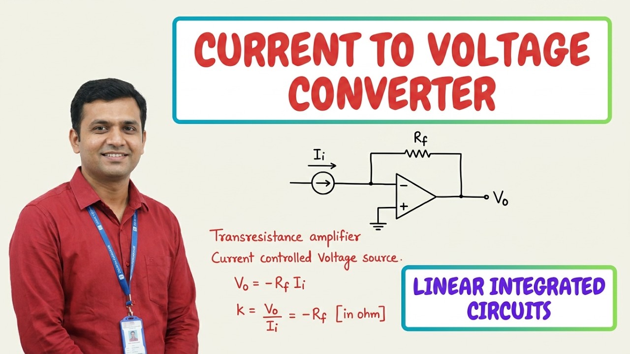 Current to voltage converter using opamp - YouTube