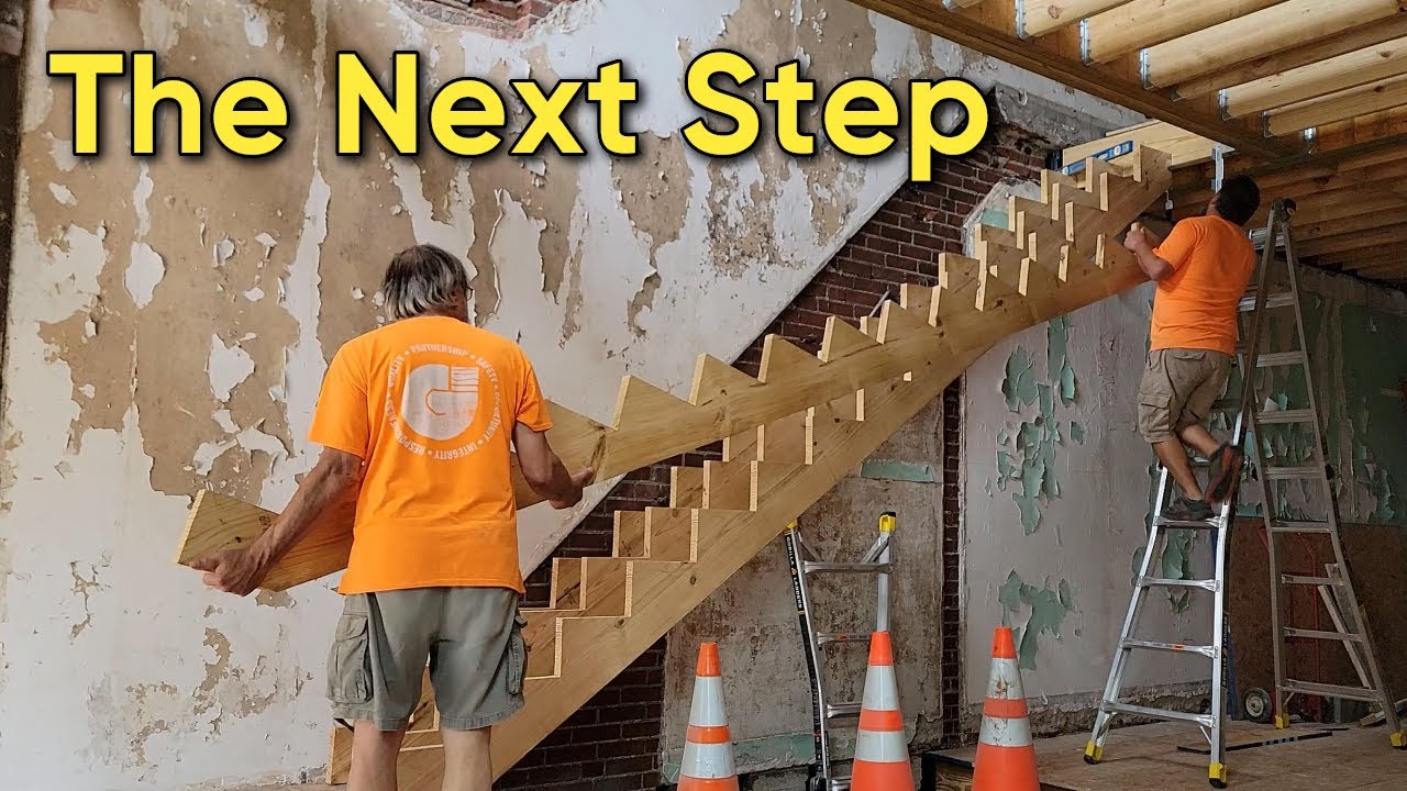 The New 2nd Floor Stairs Are Finally Built! | Abandoned Rotten Reno Rebuild Episode 22