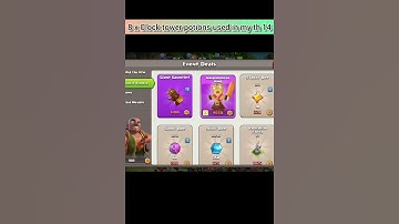 8 x Clock tower potion used in my village #gamingrascal #clashofclans #shorts