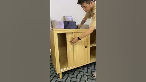 Tủ cửa lùa gỗ công nghiệp đơn giản | Thẩm mỹ | Dễ tháo lắp SMLIFE