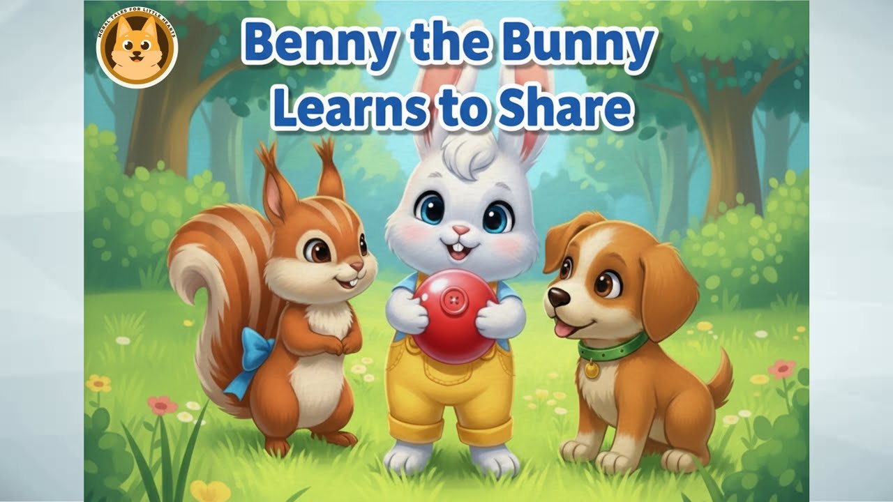 Sharing is Caring! 🐰 Benny the Bunny Story for Kids | Moral Tales for ...