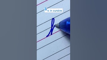 How to write k in cursive #Shorts #english #cursivewriting #handwriting #calligraphy
