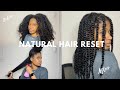 MY NATURAL HAIR RESET (No Wash Needed + Minimal Products 😳) | 3c 4a | Mikaela’s Space