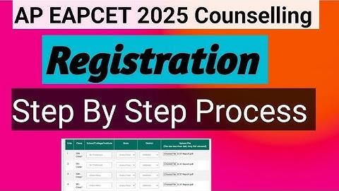Ap eamcet 2025 counselling registration process telugu ||AP Eamcet 2025 Counselling Registration