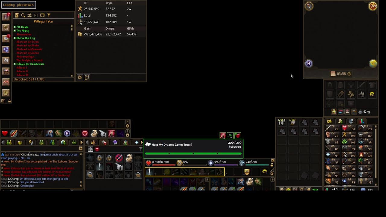 RuneScape Livestream. Come Chill and Watch