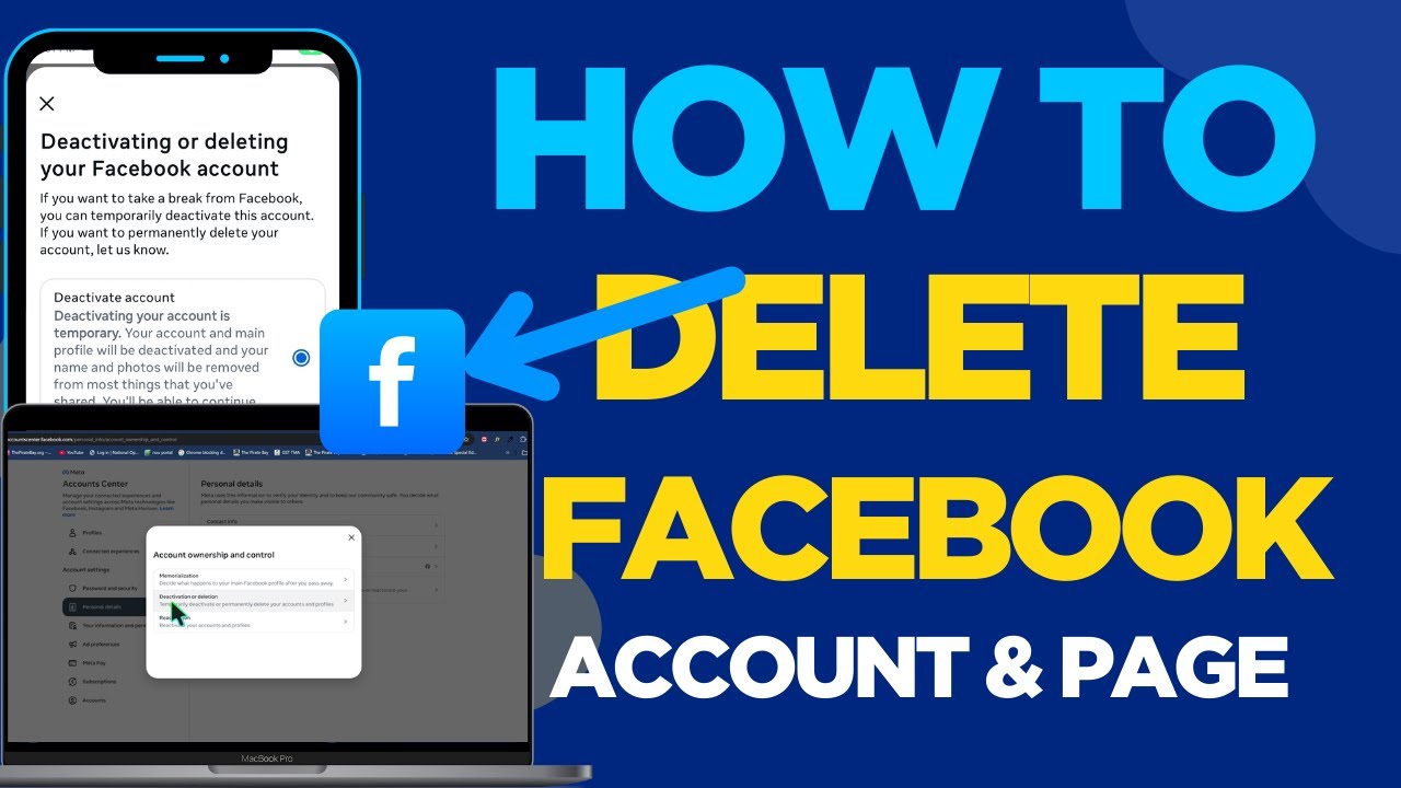 How To Delete Facebook Account and Page Permanently | Step by Step ...