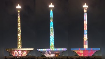 Video Mapping Monas Perayaan Natal 2024 Jakarta #merrychristmas2024 #tahunbaru2025