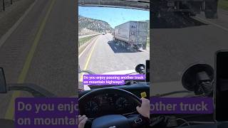 POV Truck Driving USA | Passing a Semi on a Mountain Highway #shorts