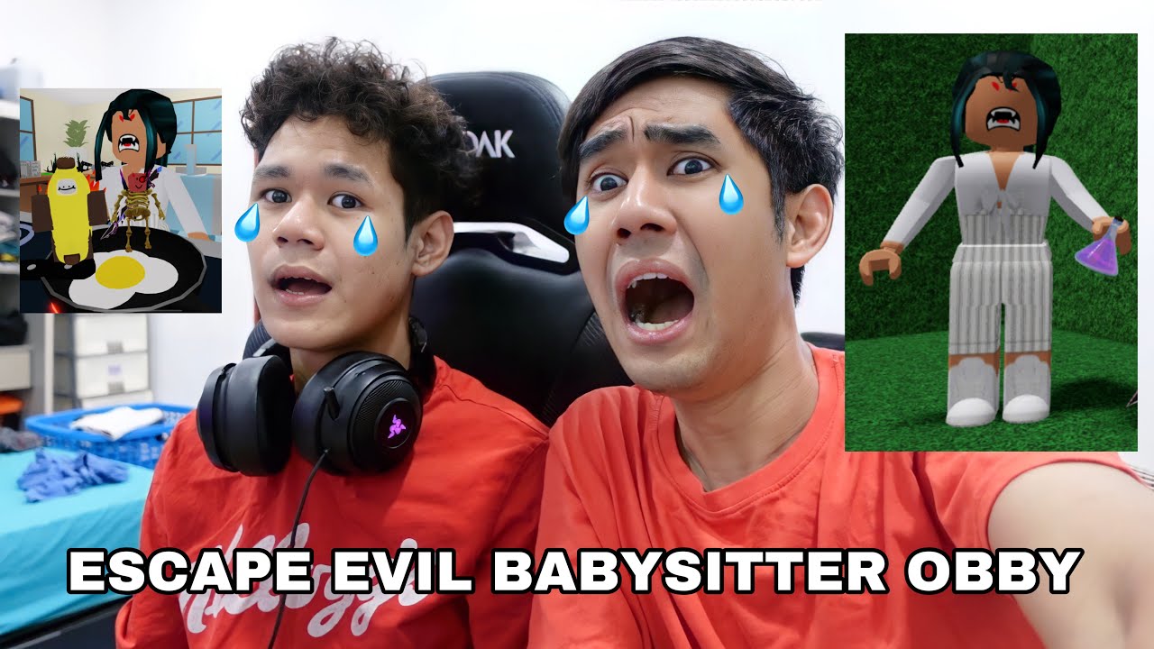 PENGASUH GILA KEJAR KITA 😭 ESCAPE THE EVIL BABYSITTER OBBY! 😈