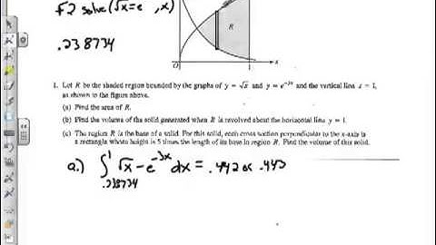 Solids with Known Cross Sections BC Calc 12-7