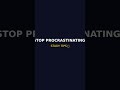 How to stop procrastinating tonight #shorts