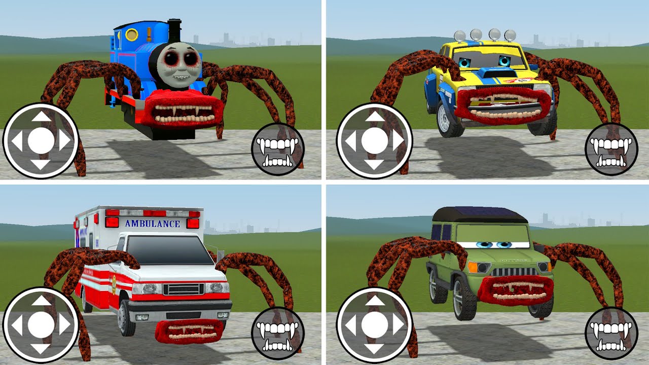 EVERYTHING TURNED INTO MONSTER: CAR EATER, MCQUEEN EATER and HOUSE EATER, EL MACHIMO EATER...in Gmod