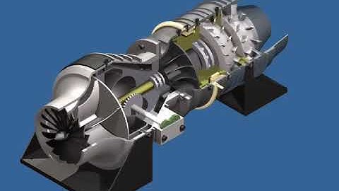 AutoDesk Inventor - Jet Engine Project Animation