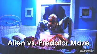 [HD] AVP: Alien vs. Predator Maze Walk-through - Hollywood Halloween Horror Nights 2014