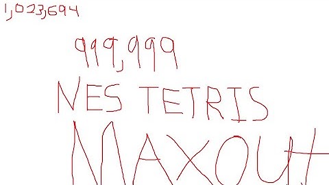 Nes tetris First ever Maxout! 1,023,694