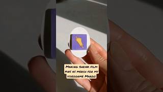 Making diy shrink film pins as merch for my free videogame Margo 👾 #gamedev #diy #craft #indiegame