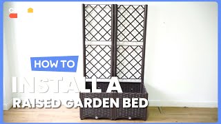 How to Install the Raised Garden Bed with Trellis Planter Box | GT3767 #costway #howto