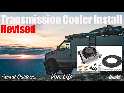 DIY Derale Transmission Cooler Upgrade on 4x4 Ford Econoline Van - Revised