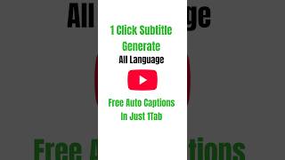 Subtitle Generate Free Auto Captions in One Click ON #AutoCaptions #SubtitleGenerator #VideoEditing
