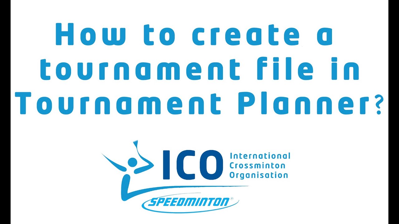 10 How to create a tournament file in the Tournament Planner YouTube