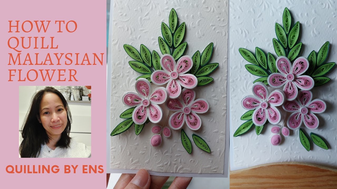 Quilling Malaysian Flower for Card Decor quilling quillingart diy YouTube